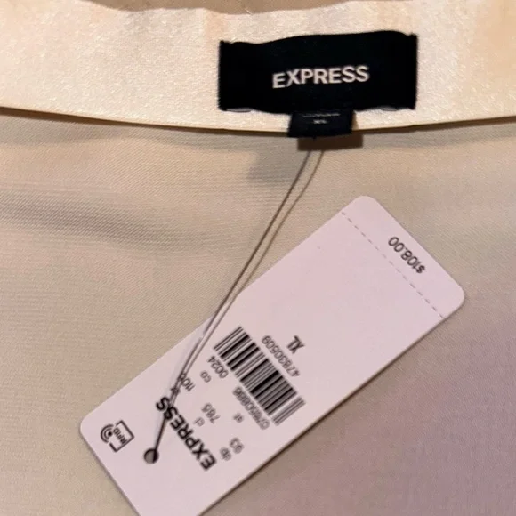 NWT-Express High Waisted Printed Satin Maxi Slip Skirt - Picture 7 of 11